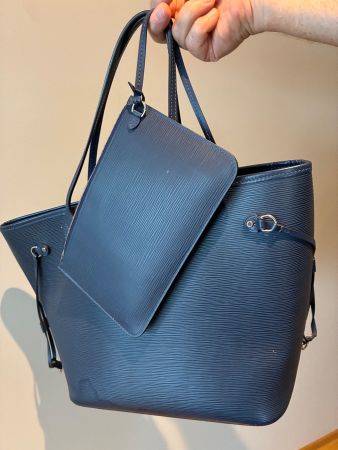 Luis Vuitton Tasche Neverfull MM Dark Blue Epi