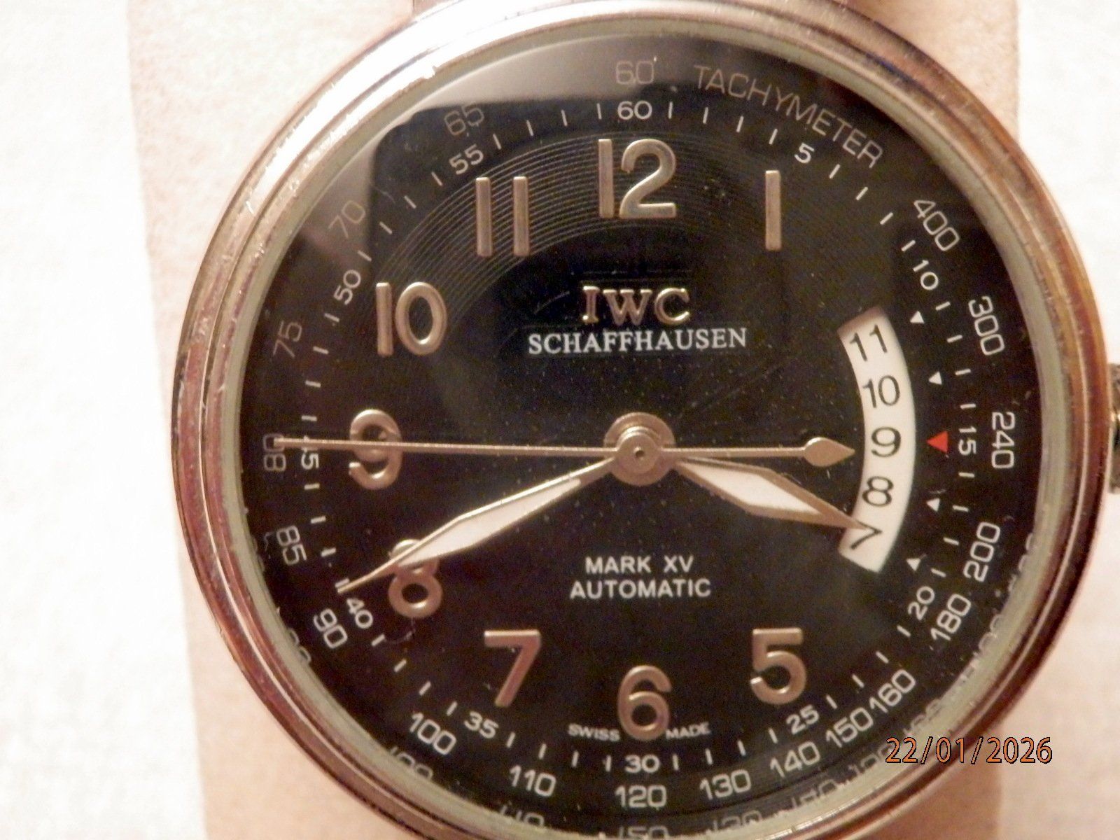 IWC Orologi: IWC Mark XV, Automatic, Datum, Glasboden, Tachimeter, 41mm – Usato da Ueberstorf venduto da dinbau 9