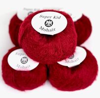 Super Kid Mohair 5 Knäuel Bordeaux Braun