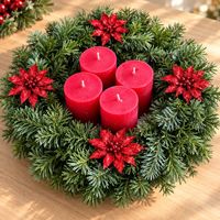 🎄✨ WUNDERSCHÖNER ADVENTSKRANZ – 38 CM – TOP ZUSTAND ✨🎄