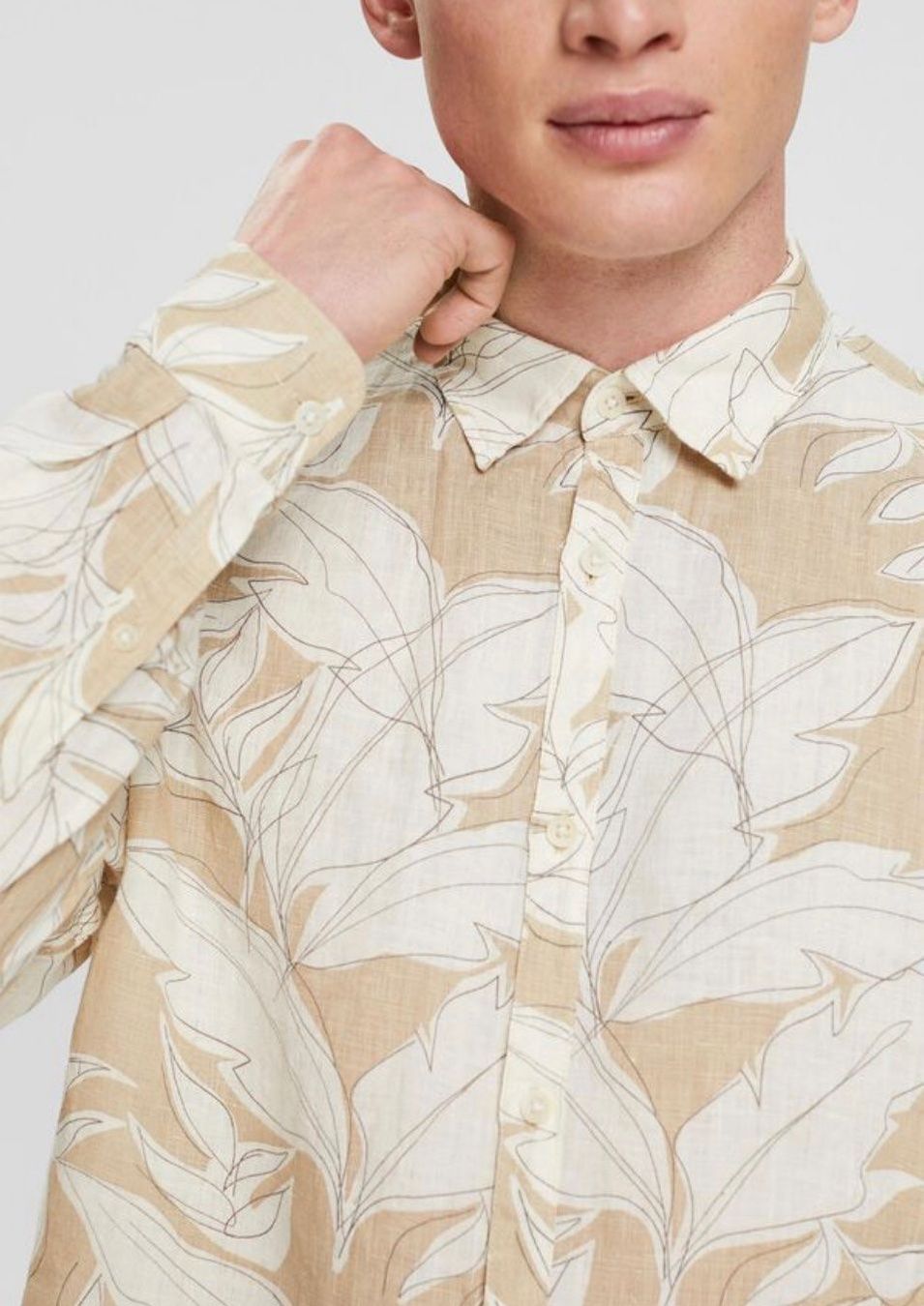 Esprit Camicie: Gemustertes Hemd aus 100% Leinen – Nuovo e nell'imballaggio originale da Wittenbach venduto da bes_k8vr 4
