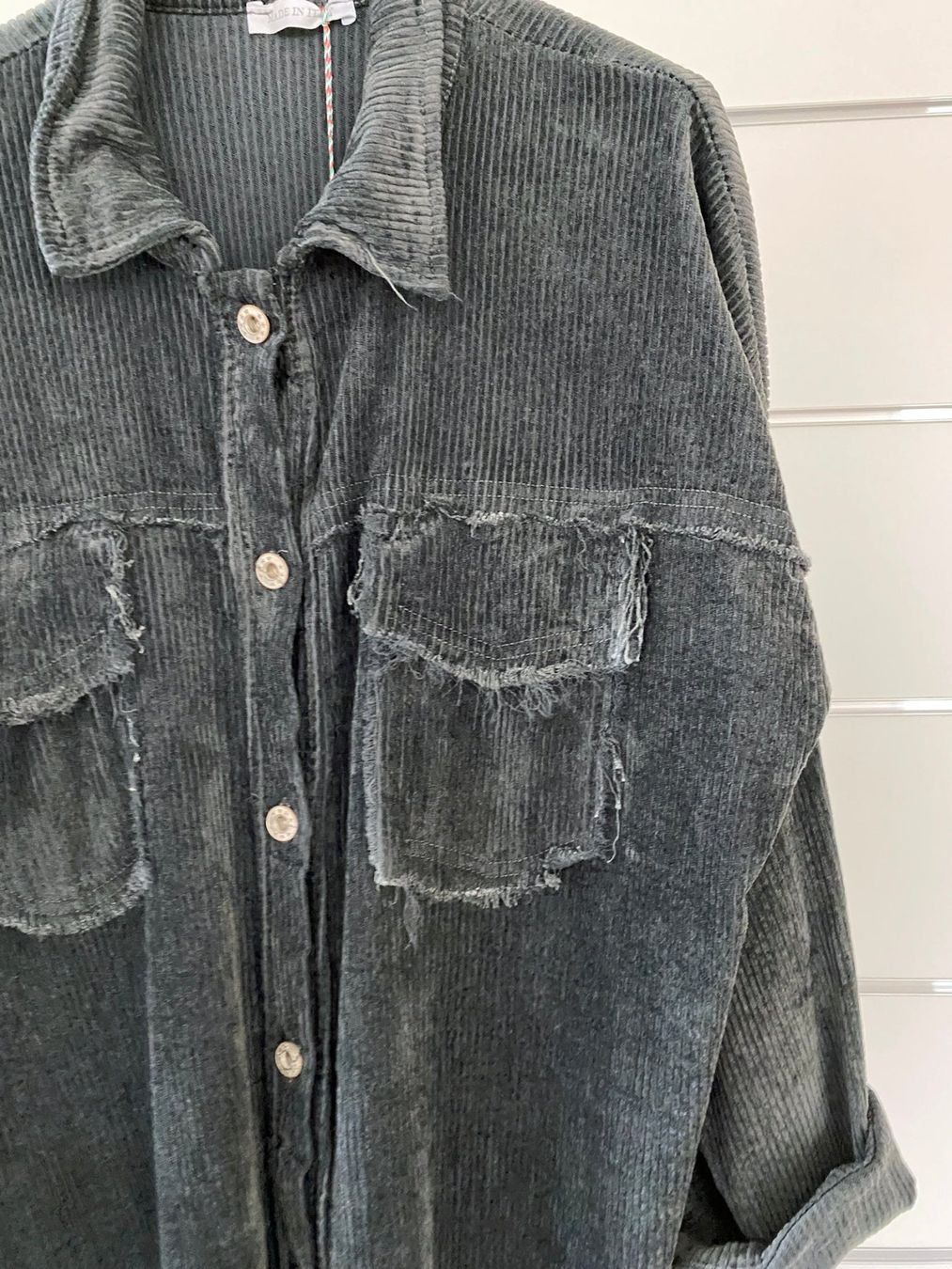 Giacche: Jacke / Hemd Cordstoff - Anthrazit - Grösse ca. 36/38 – Nuovo e nell'imballaggio originale da Eschenbach SG venduto da Peachick 1