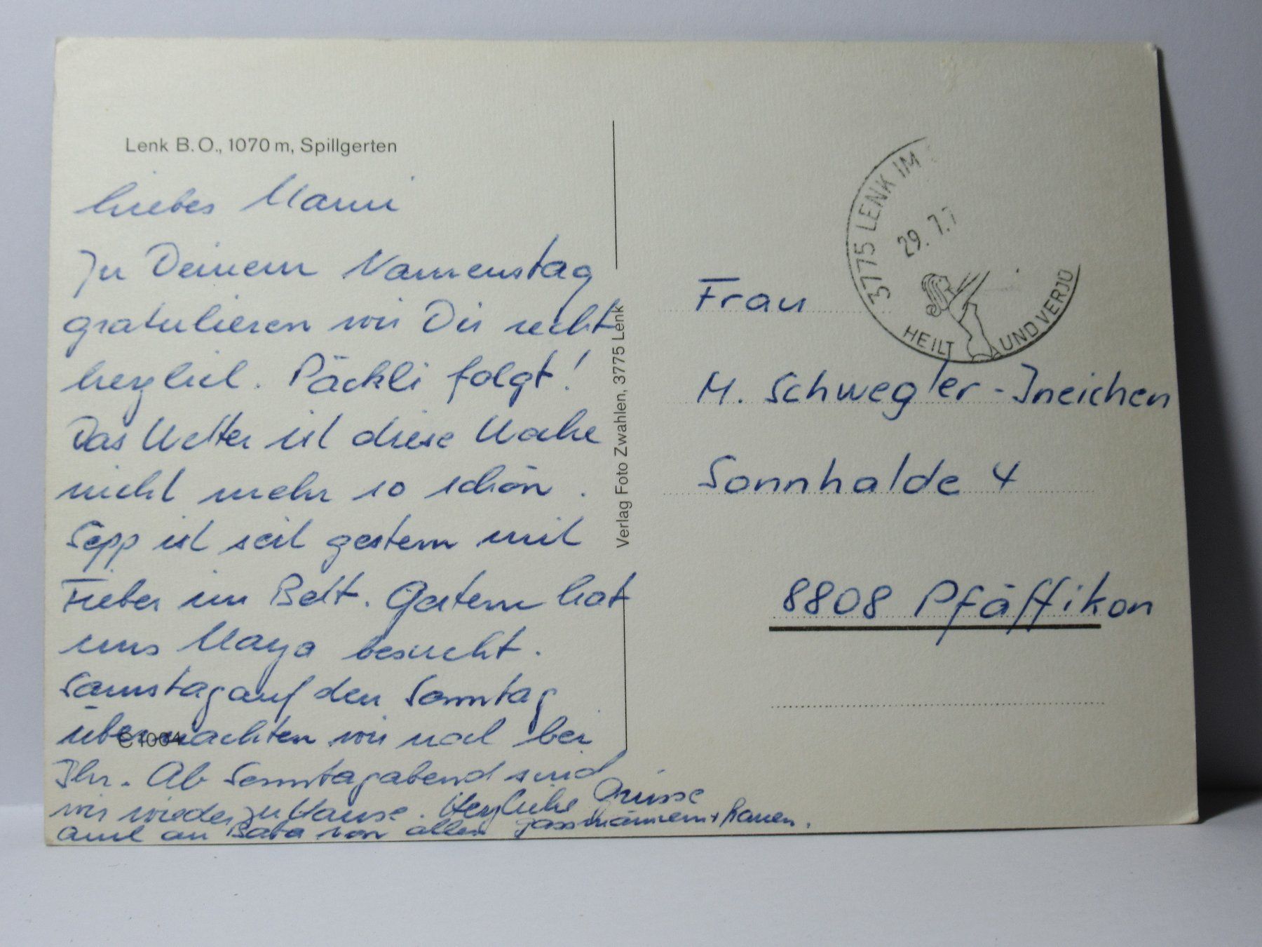 Cartes postales: Lenk , Spillgerten um 1970 – D'occasion à Grenchen par Bluemchen1900 1