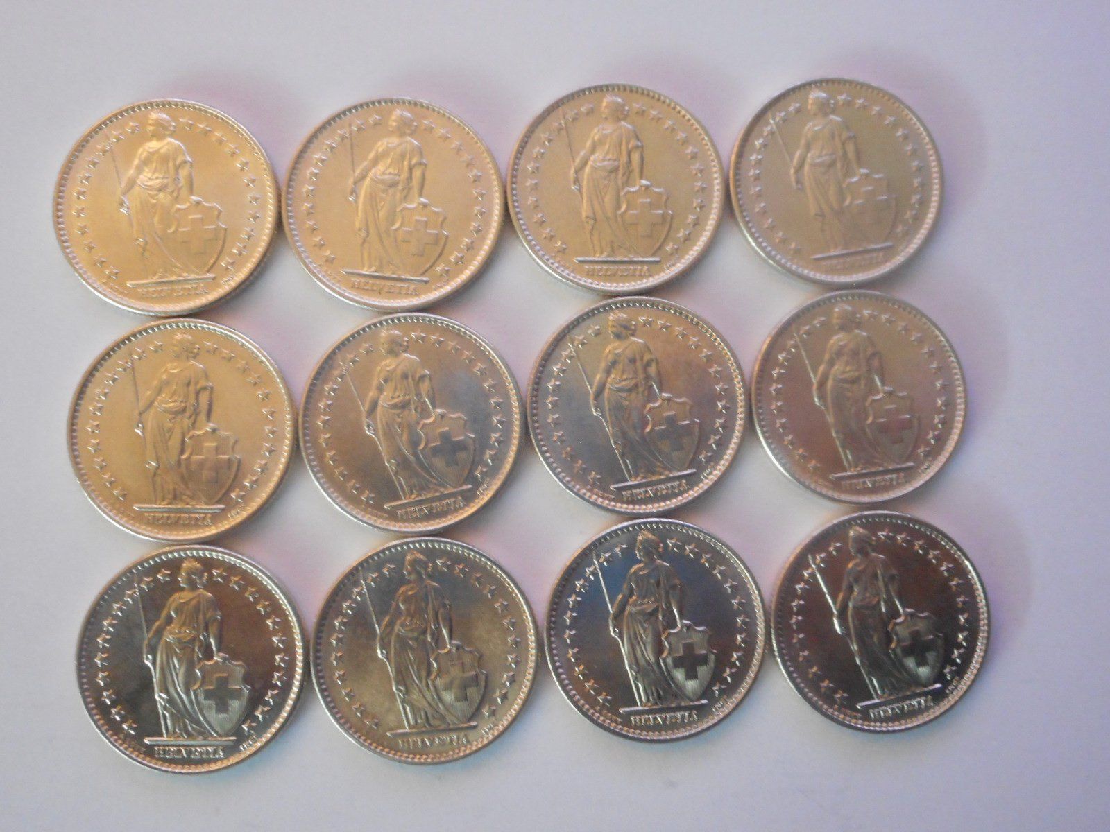 Tutti le monete: 12 x 2 Fr. 1965  silber   unz – Nuovo (secondo la descrizione) da Kriegstetten venduto da pizlad2010 5