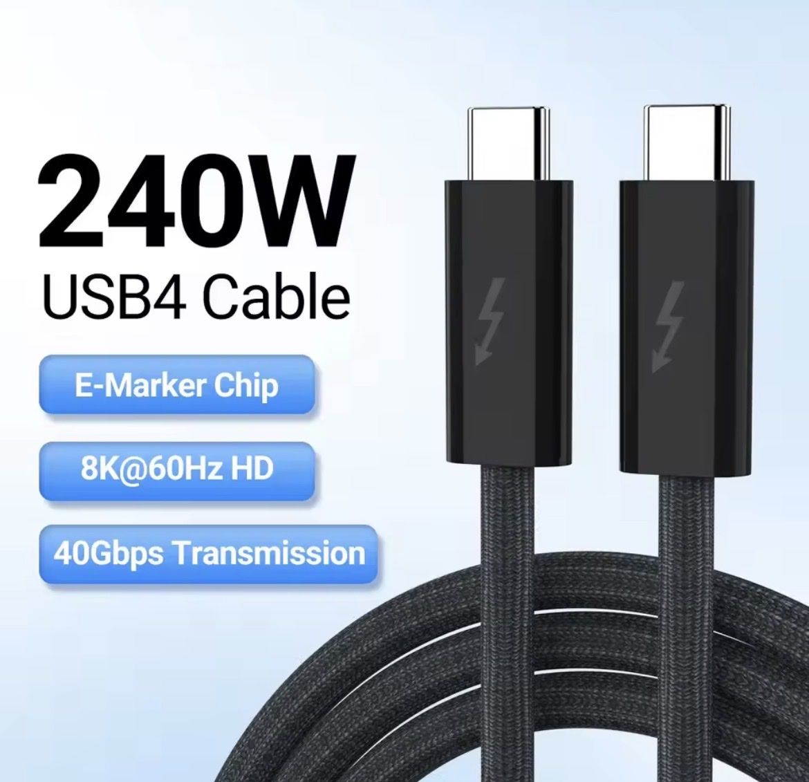 Cavi: USB 3. 0 Typ-C-Datenkabel, Schnellladekabel mit 40 Gbits – Nuovo e nell'imballaggio originale da Rorschach venduto da lobosch1