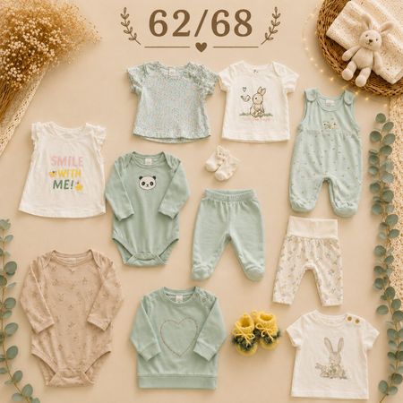 Babykleidung Set 62/68 gelb