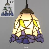 Lampe suspendue vintage en pierre de  verre Style  Tiffany