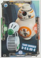 LEGO STAR WARS TRADING CARD SERIE 3 # 72 DROIDEN D-0 & BB-8
