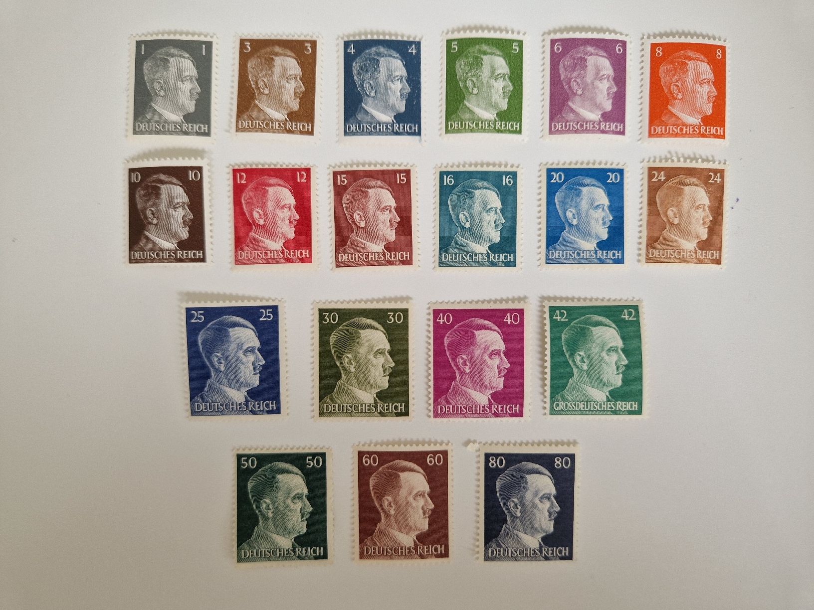 Tutti i francobolli: Deutsches Reich Adolf Hitler Briefmarken Set postfrisch – Nuovo (secondo la descrizione) da St. Gallen venduto da Enrico_SG
