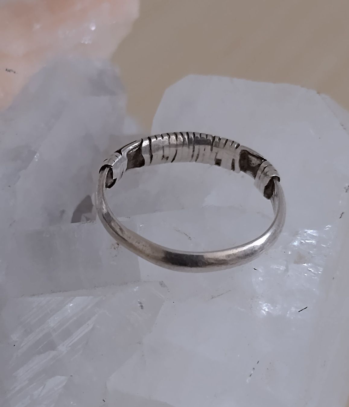 Anelli: RING IN 925 SILBER HALBSEITIG GEMUSTERT – Usato da Romanshorn venduto da Stubsinator 3
