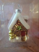 neu: Weihnachtsschmuck Lebkuchenhaus aus Glas 