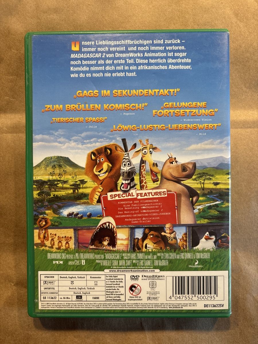 Tutti i DVDs: Madagascar 2 (2404) – Usato da Ruswil venduto da Slivio_ 1