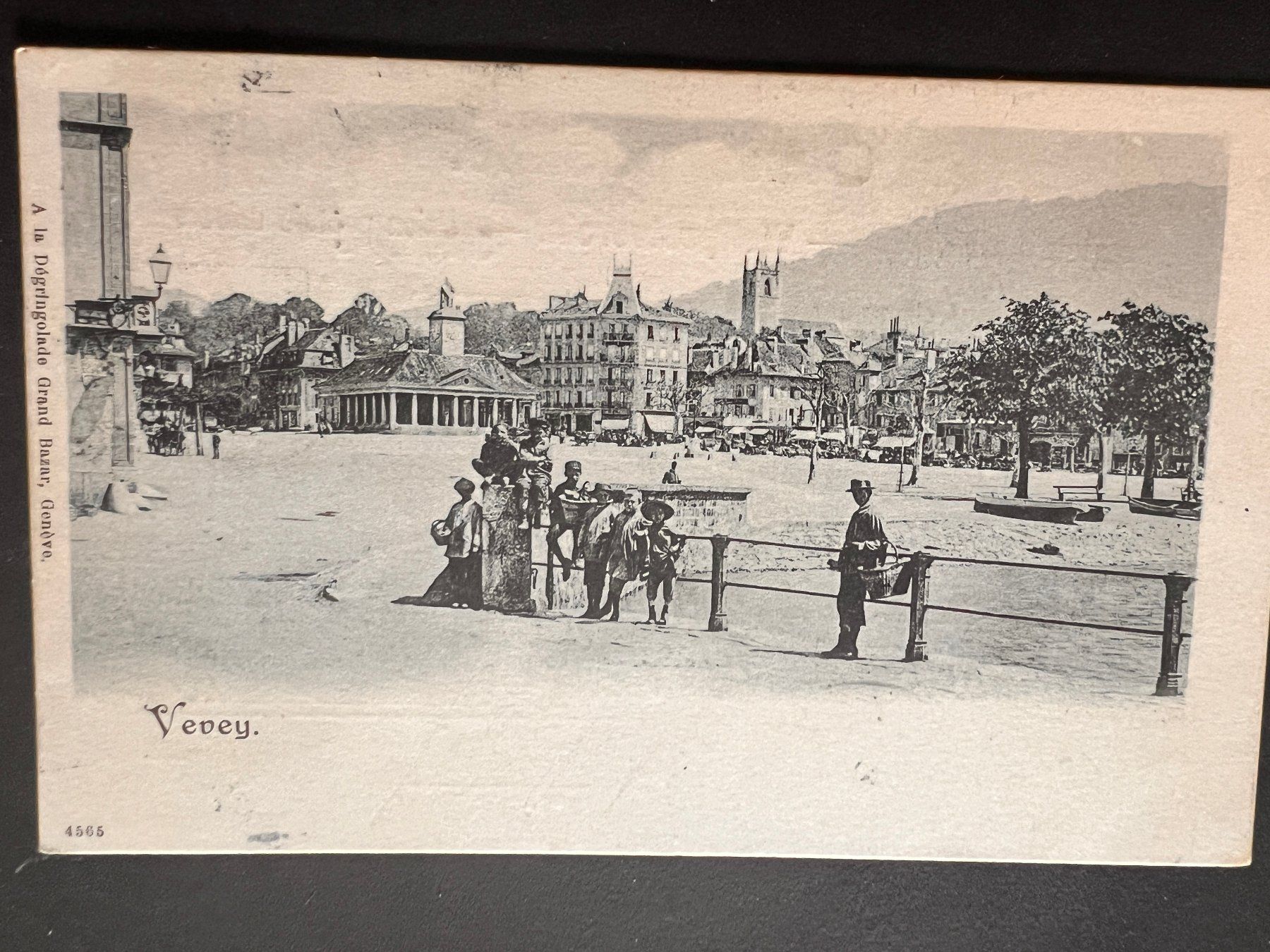 Cartoline postali: Postkarte Vevey 1900 (P128) – Usato da Hinwil venduto da Sidi4