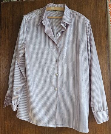 Chemise femme à rayures manches longues occasion
