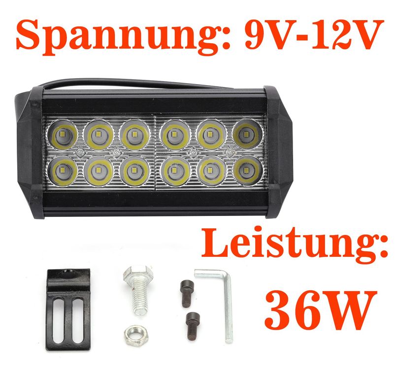Fxlpower LED Rückfahr-Punktstrahler 102W - Superhell Für Traktor & LKW
