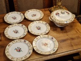 Antikes Bernardaud Limoges Service mit Terrine 7-tlg.