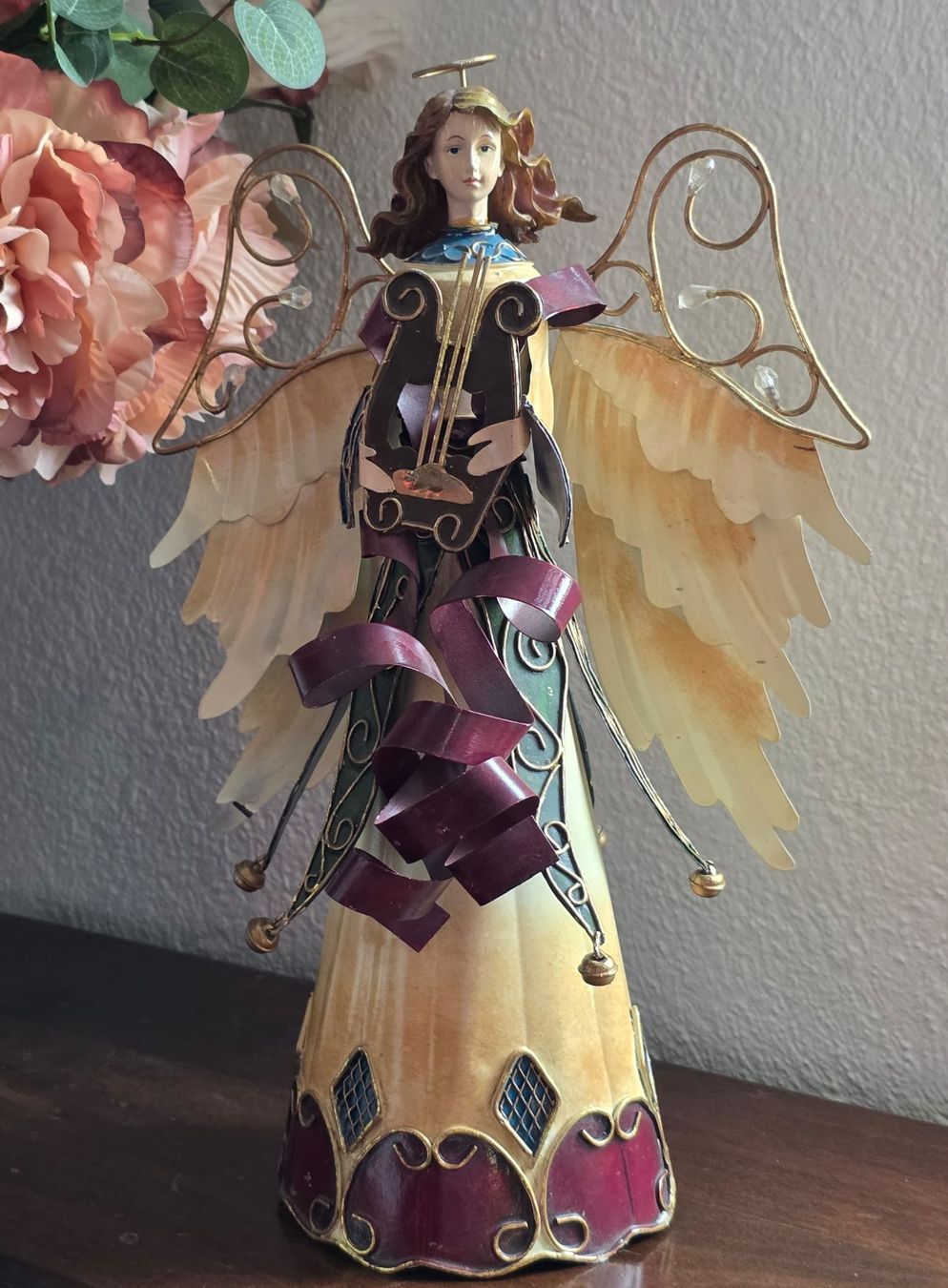 Figuren: Schöne Engel-Figur mit Harfe, Top Zustand! – Gebraucht aus Rheinsulz von Dred