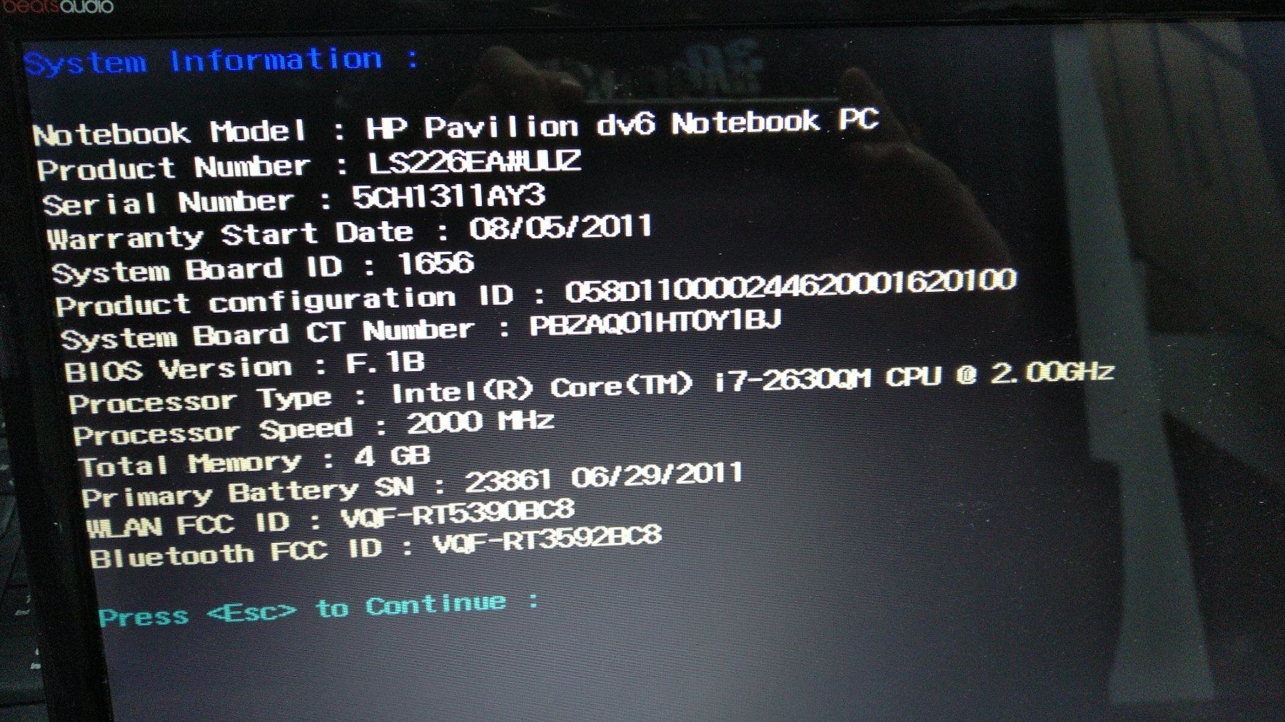 Hewlett Packard Notebook: HP PavillonDV-6120ez – Difettoso da Busswil BE venduto da ritardo1 4