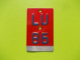Velonummer / Fahrradnummer LU 86 ... zum 40. Geburtstag !