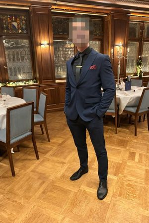 Herren Anzug Navy von WE Fashion