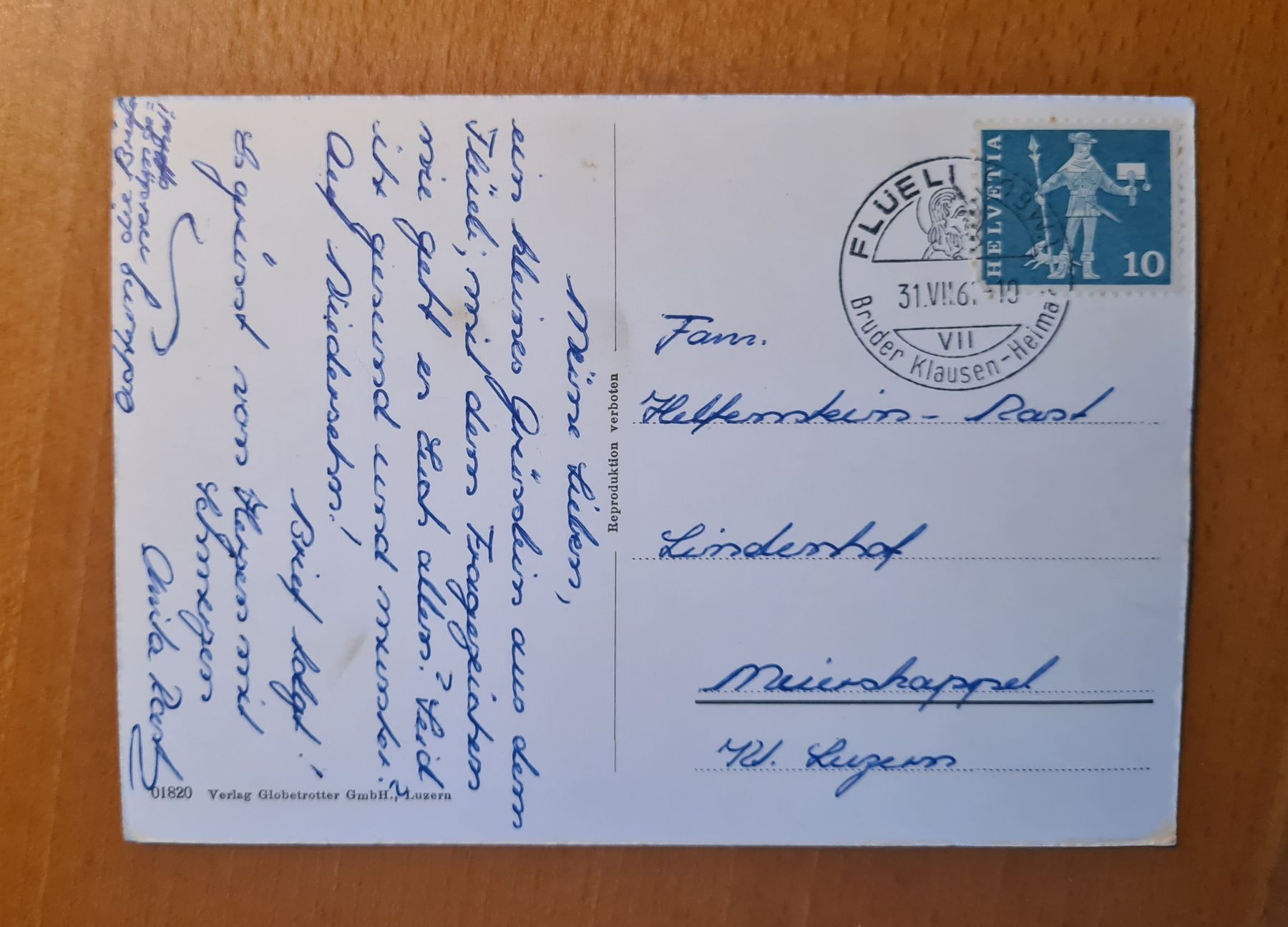 Cartoline postali: St. Dorothea, Flüeli-Ranft 1962 – Usato da Ebikon venduto da Donar50 2