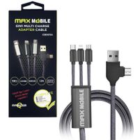 MAX MOBILE 6in1 Ladekabel USB-C Lightning Micro USB 1.2m neu
