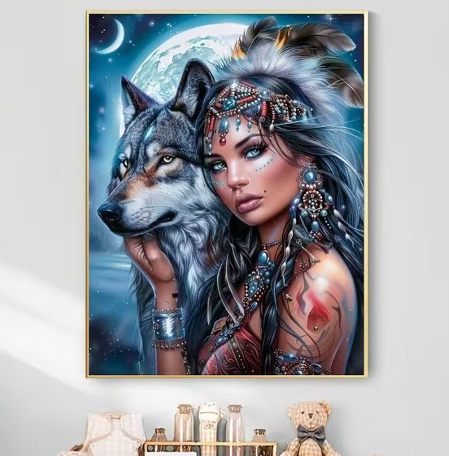 Bastelsets: Diamond Painting Wolfsmädchen – Neu und originalverpackt aus Obergösgen von Diamond-Painting 1