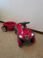 BIG Bobby Car Next 2.0 rot mit Anhänger (LED,Bezug waschbar)