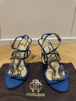 Roberto Cavalli Blue Snake Sandals, Size 36 - Stunning!