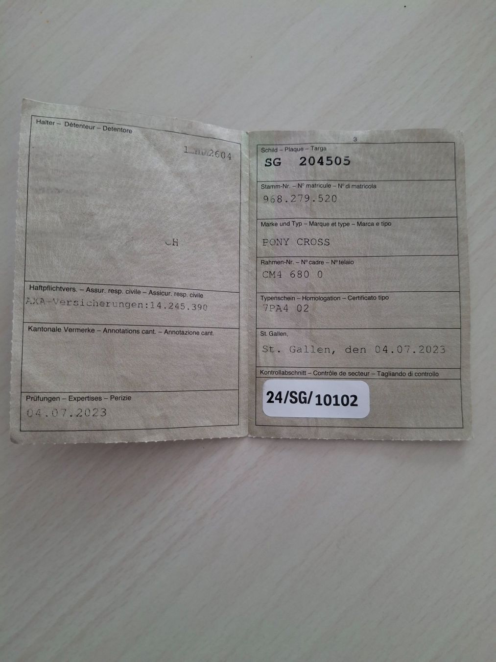 Pony Mofas: Mofa PONY CROSS – Gebraucht aus Bütschwil von pet_2jx6 2