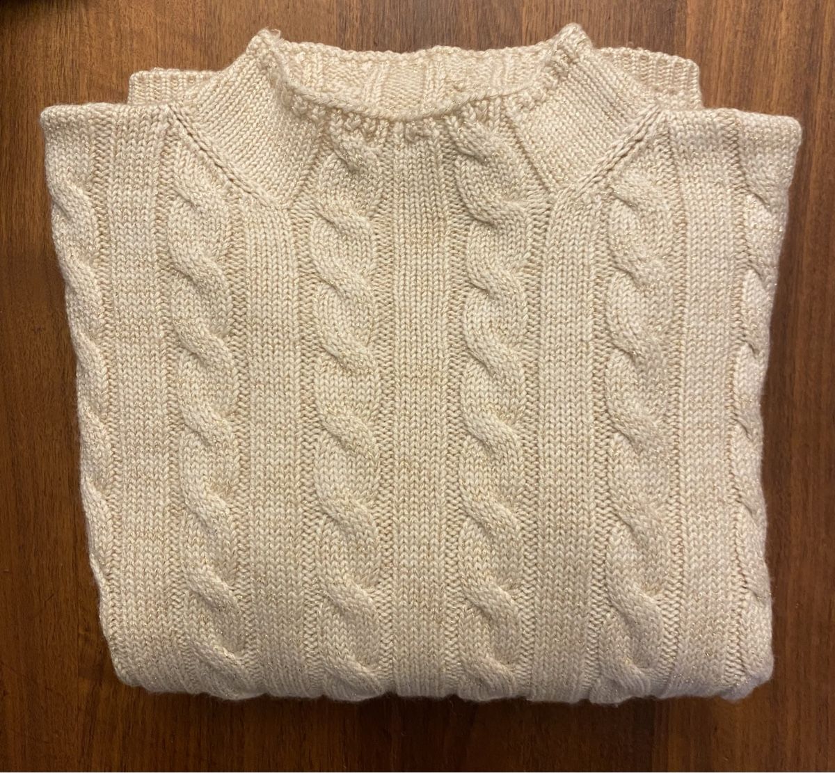 Maglioni & Felpe: Cremefarbener, weicher Zopfmuster-Pullover von Cassis Gr.38 – Usato da Jona venduto da Flamingoo 1