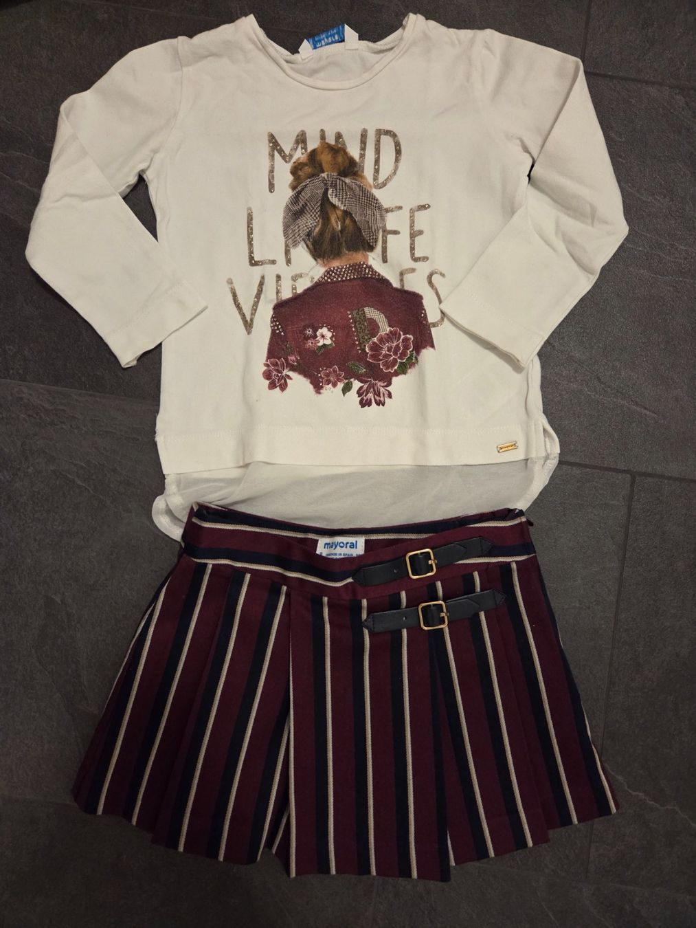 Mayoral Lotti & Set di vestiti: Mayoral Lederjacke, Rock, Oberteil – Usato da Gams venduto da marina1988 1