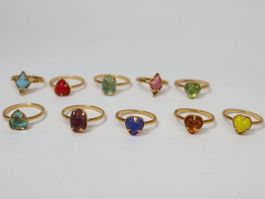 10 Stk. Mädchen Ringe Fingerringe Ring Kinderring Fingerring