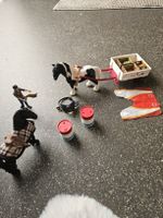 Schleich Pferde Set mit Wagen Mann und diverses