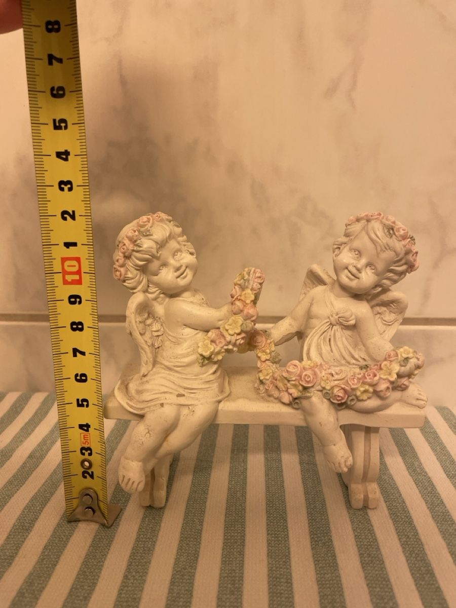 Tutte le decorazioni: Engel Figur mit Blumenkranz, Vintage Look – Usato da Zürich venduto da Hikaru07Japan 4