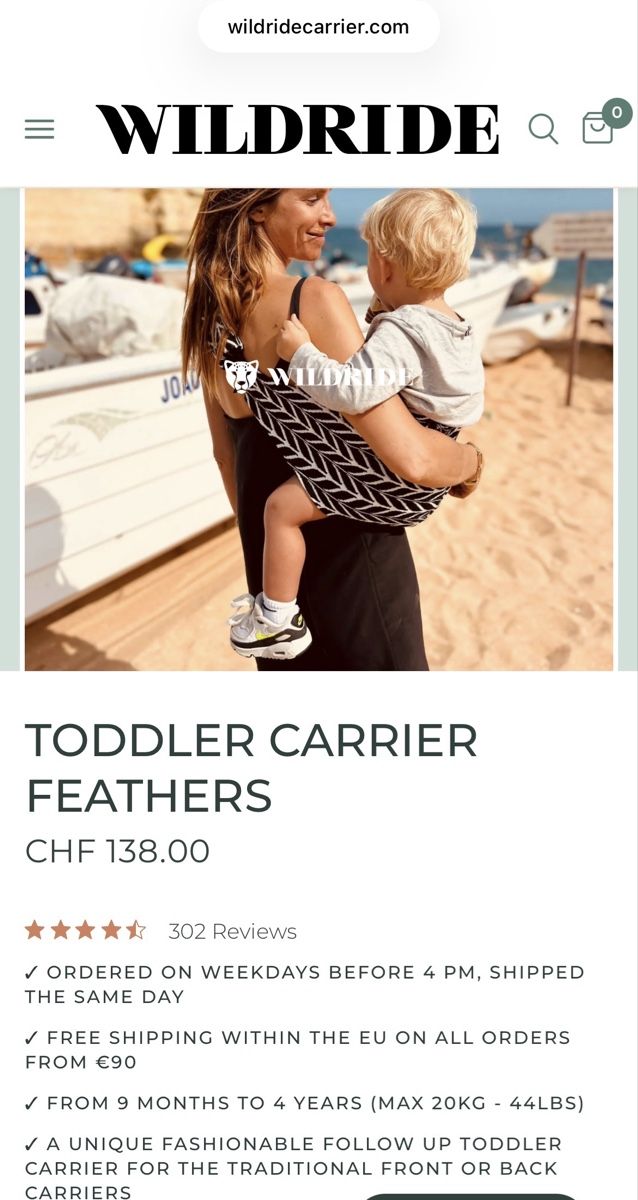 Marsupi portabebè: Wildride Kindertrage/ Toddler Carrier – Usato da Rosshäusern venduto da Travellerz 3