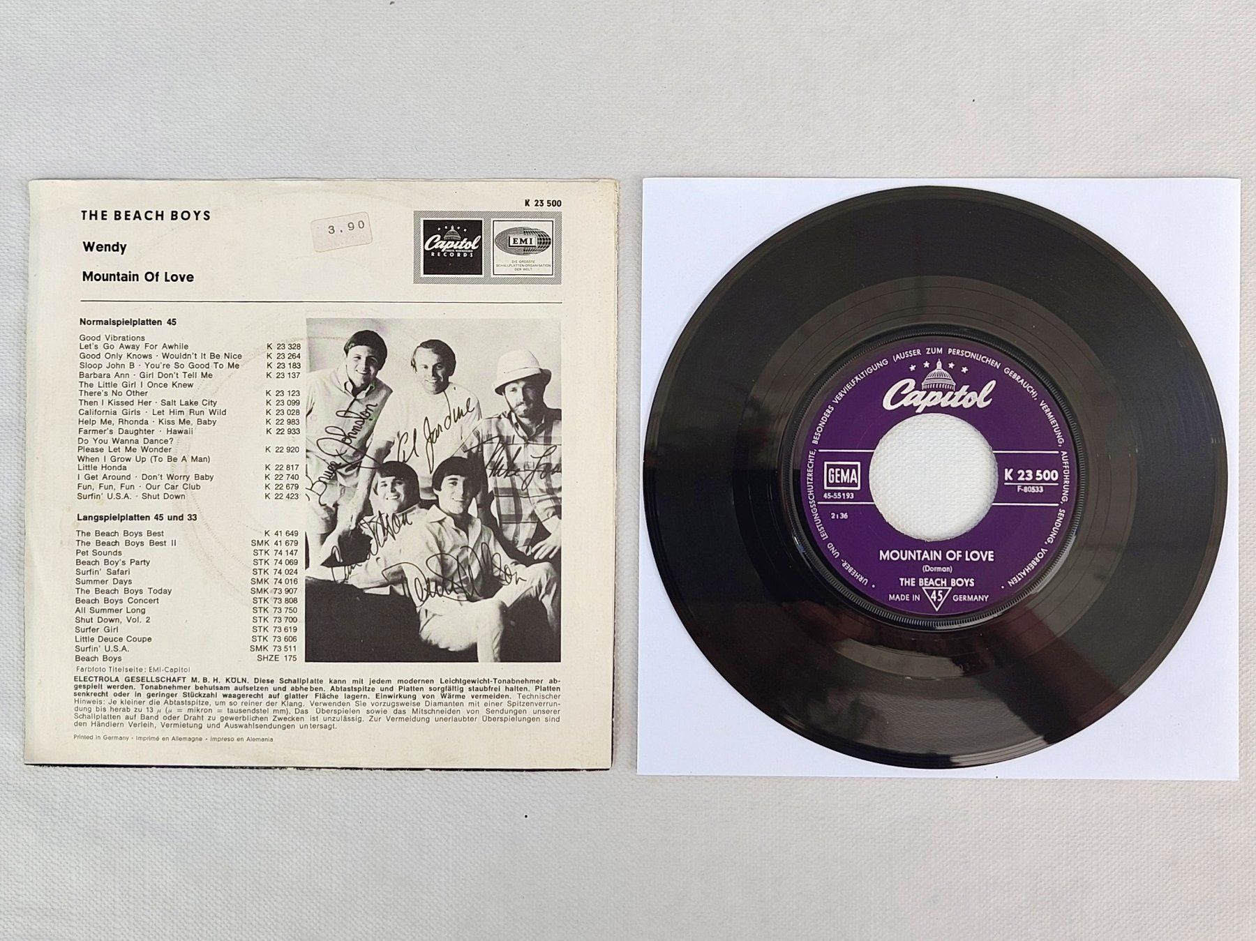 Dischi in vinile: 7" Single Beach Boys: Wendy – Usato da Hindelbank venduto da iCardologe 1