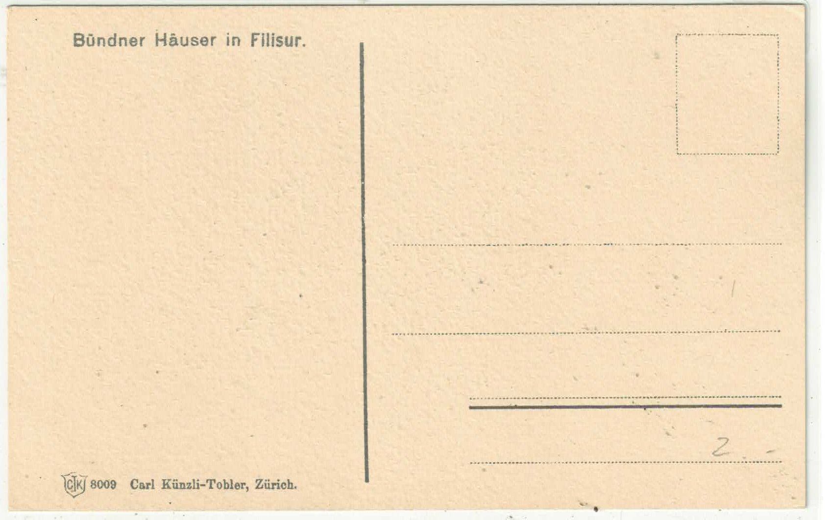 Cartoline postali: Filisur - Bündner Häuser - Litho – Usato da Ettingen venduto da Kartenplanet 1