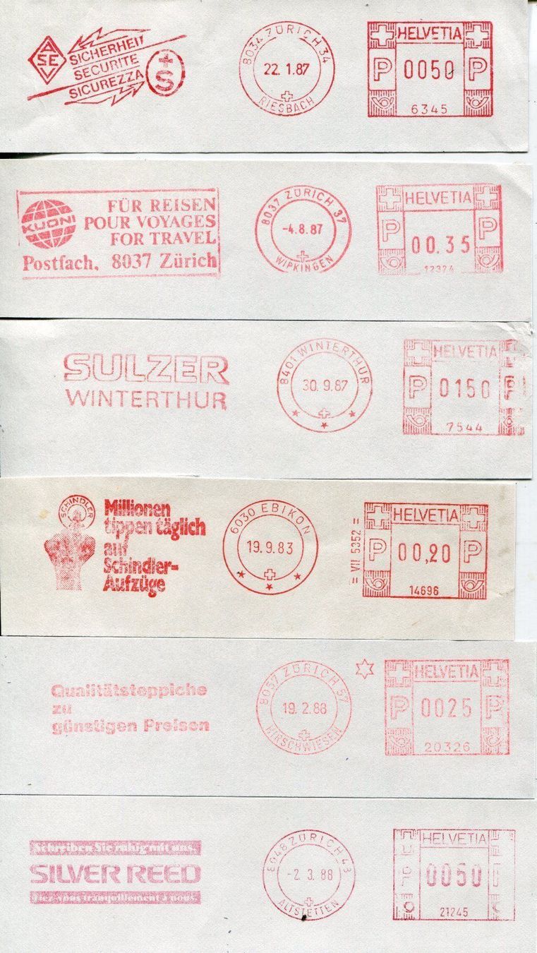 Tutti i francobolli: Lot  Firmenfreistempel  Ausschnitte – Usato da Aarau venduto da kufi44 1