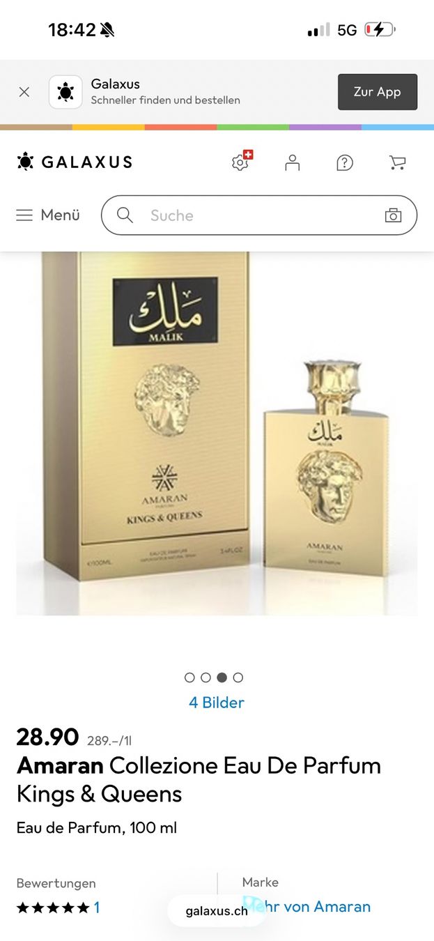 Parfum & Eau de Toilette: Amaran Parfum 100ml – Neu (gemäss Beschreibung) aus Schlieren von -medd- 1