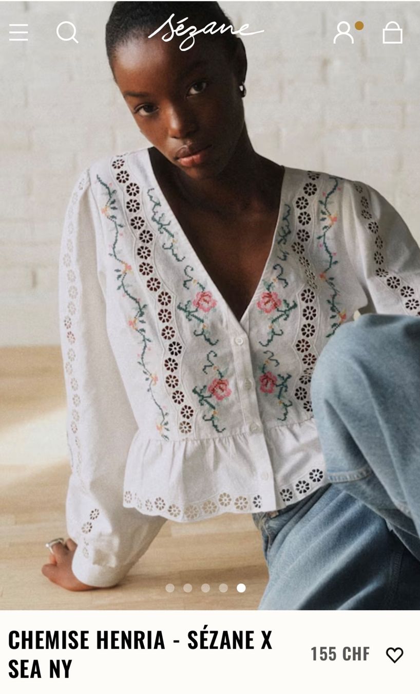 Sezane Camicette: Sézane blouse, size 36, like new – Usato da Arzier Le Muids venduto da oma_w5bq 2