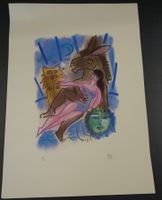 Farblithografie Celestino Piatti 94/180, Riss in der Ecke