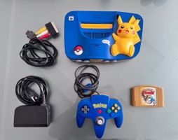 Nintendo 64 Pokémon Pikachu Edition blau mit Pokemon Stadium