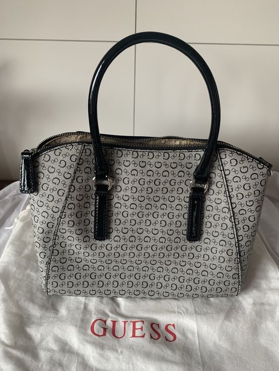Guess Set Handtasche & Portmonnaie schwarz grau 2
