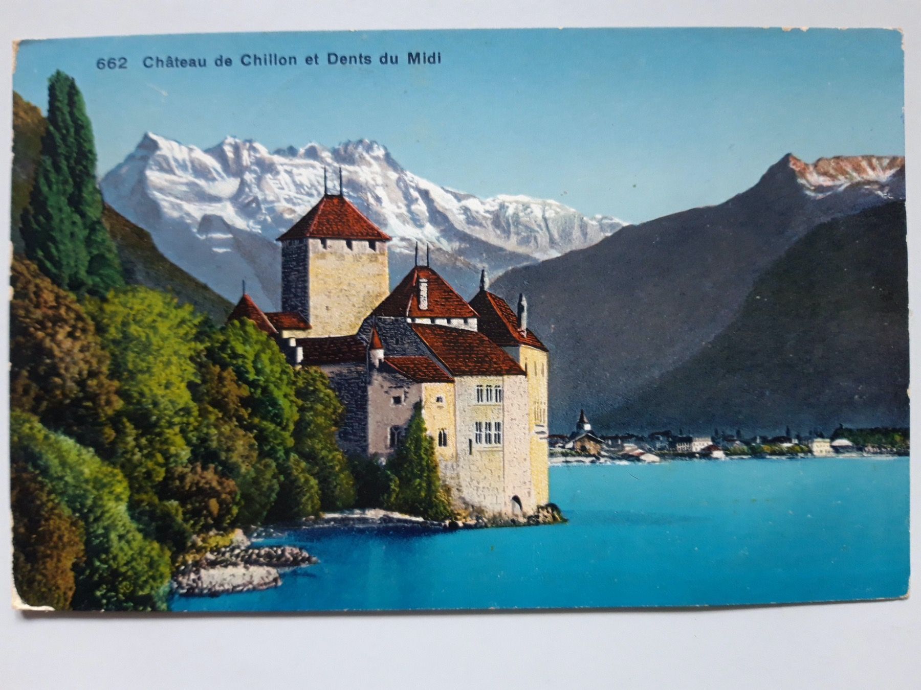 Cartoline postali: Chateau de Chillon et Dents du Midi – Usato da Sargans venduto da nicsam1815