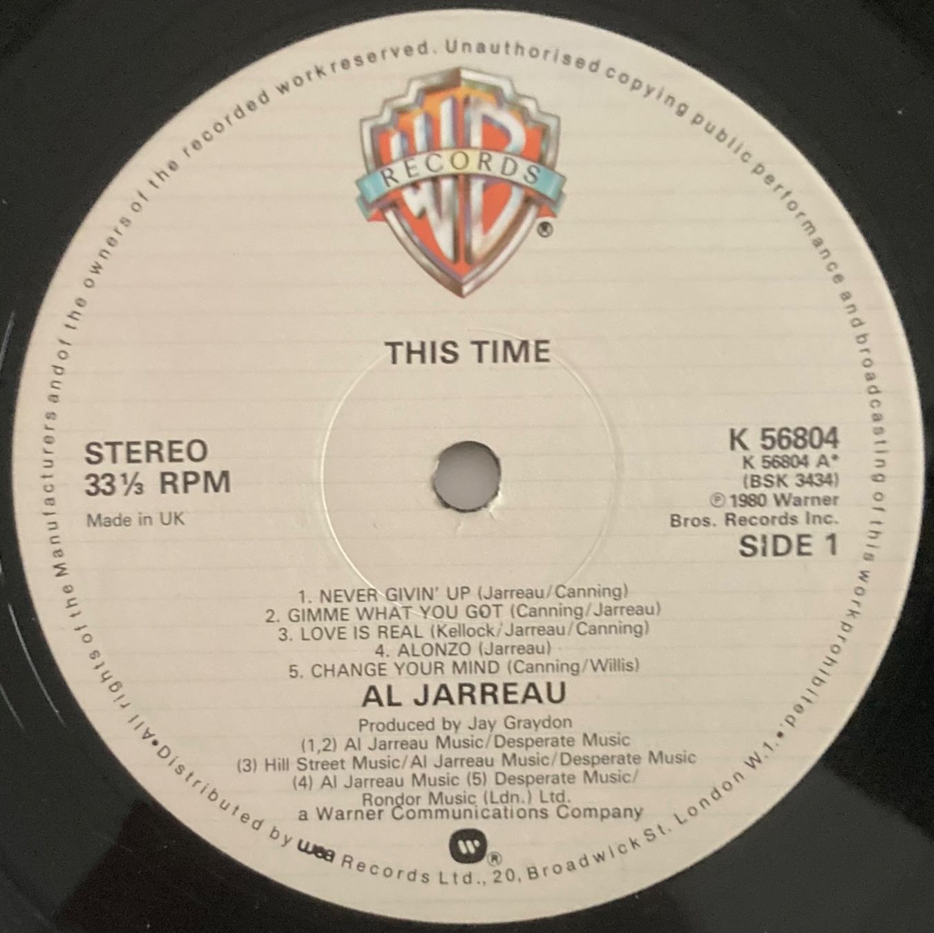 Dischi in vinile: AL JARREAU - THIS TIME – Usato da Poliez-Pittet venduto da Newtown-Records 2