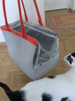 Sac de transport pour chat/petit chien – Gris et orange