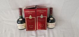 Cognac Courvoisier 3 star Luxe aus 1984 Jahre Zwei Stuck