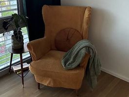 Ikea Strandmon Sessel  Senfgelb cordbezug vintage