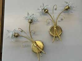Wandlampe Murano Antik 60er 70er Vintage Lampe Blume